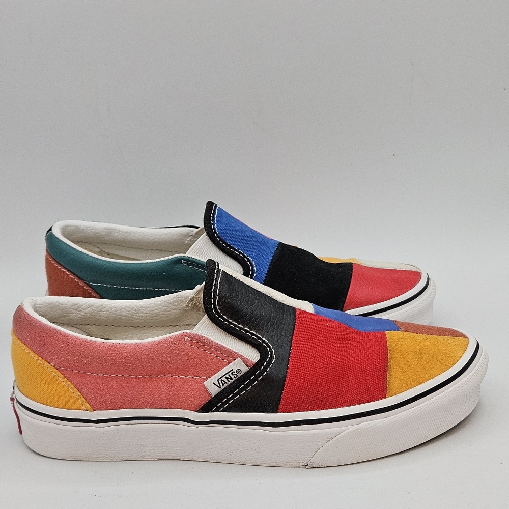Vans Classic Slip On Patchwork Multi Color Womens… - image 2